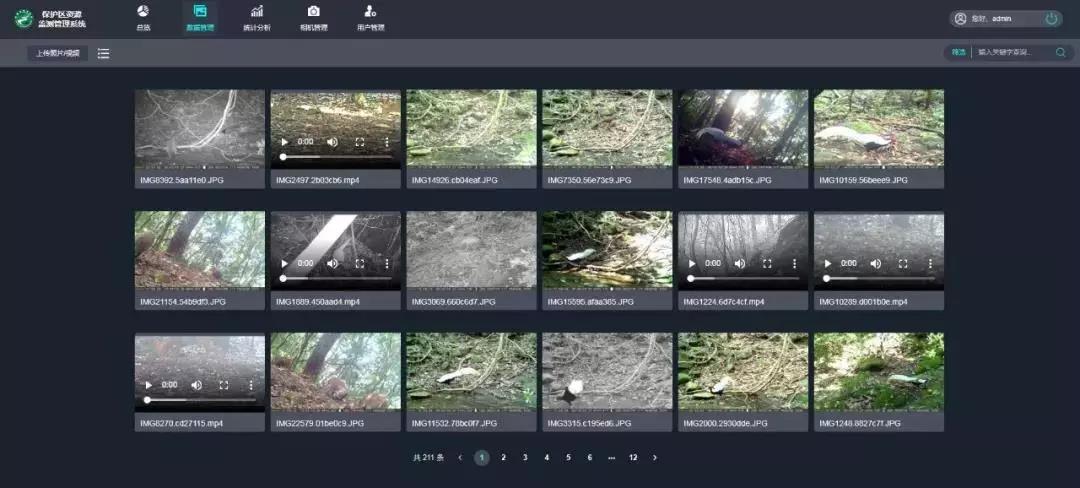 中科圖新保護區資源監測管理系統-照片上傳自動識別